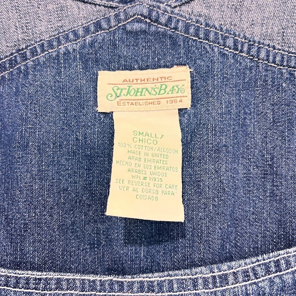 St. John's Bay Vintage 90's Long Denim Button Down Maxi Dress Size Small - Picture 5 of 8